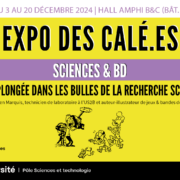 Exposition sur l'album de BD et Jeux LaboTV organisée sur le site de la faculté des sciences de Nantes Université (44)